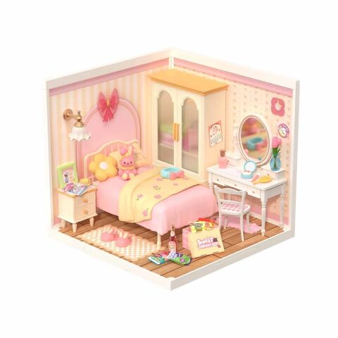 RoboTime 3D-Puzzle Miniaturhaus Rosa Zimmer